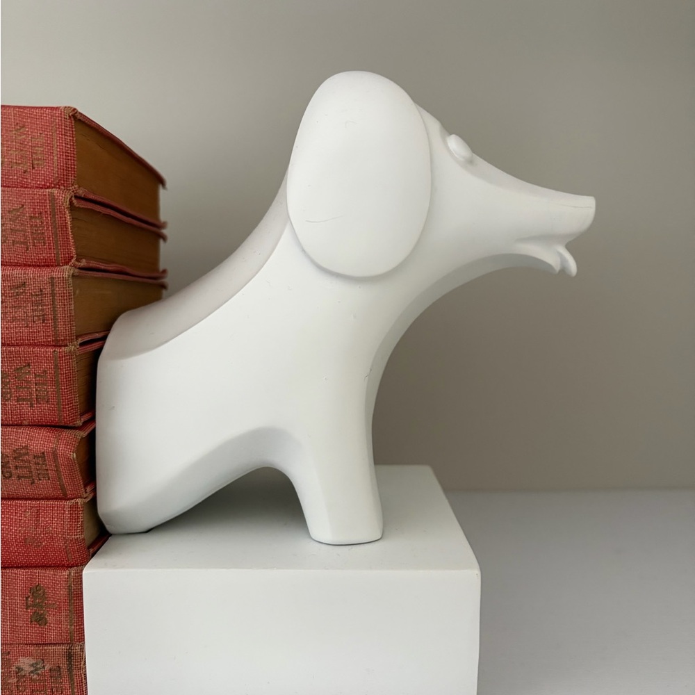 Jonathan Adler Dachshund Bookends – White Resin – Vintage - Picture 13 of 15